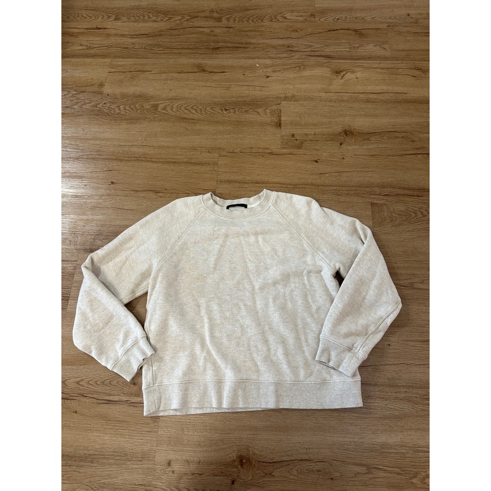 Jenni Kayne Saturday Sweatshirt Women M Oatmeal French Terry Crewneck USA